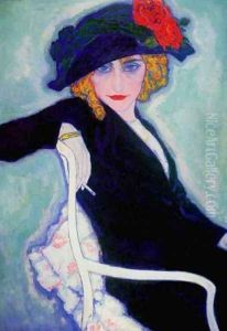 Woman with Cigarette, hat