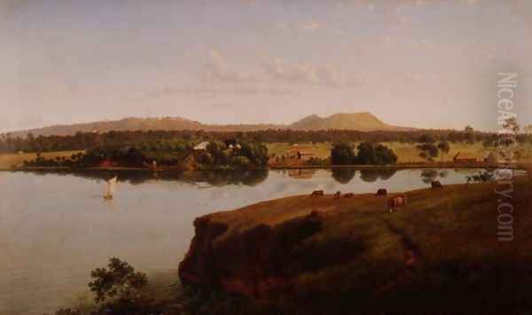 View of Purrumbete Station looking North West Mt Leura and Mt Sugarloaf in the distance Australia - view 1