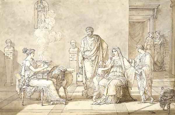 Cornelia presenting her two young sons - view 1
