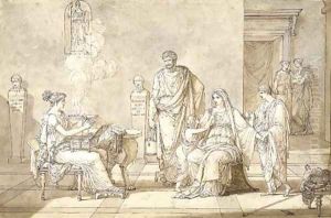 Cornelia presenting her two young sons by Louis Gauffier