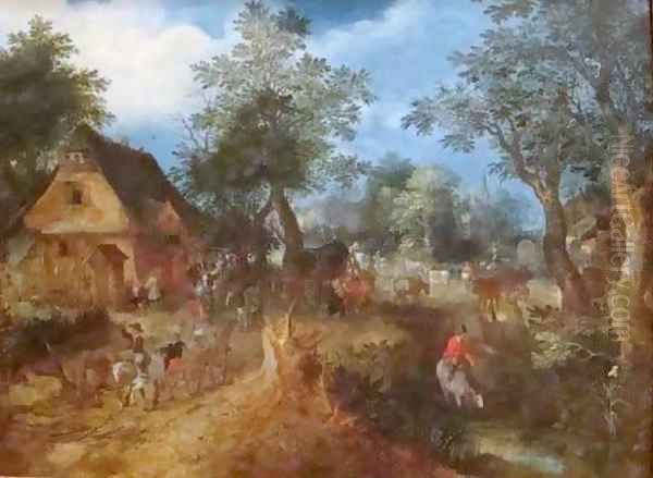 Village Scene in the Woods - view 1