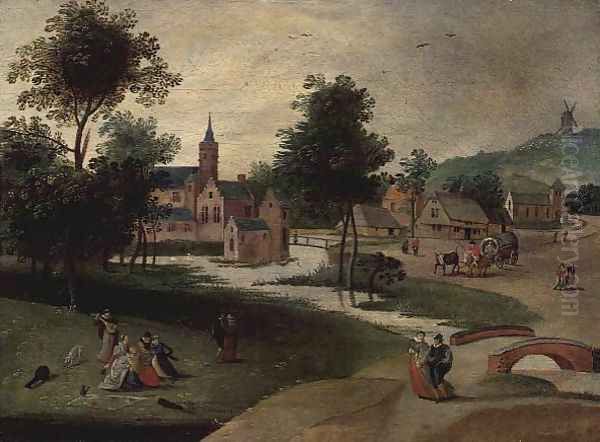 Landscape with Elegant Figures - view 1