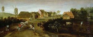 Landscape on the Outskirts of a Village by Jacob Grimmer