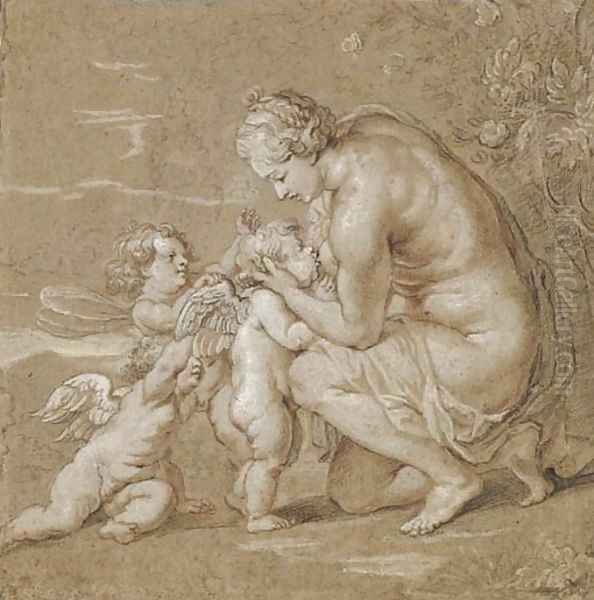 Venus suckling putti - view 1