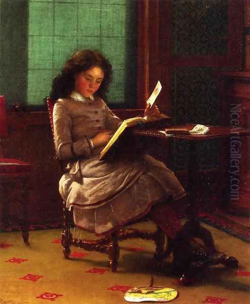 Young Girl Reading - view 1