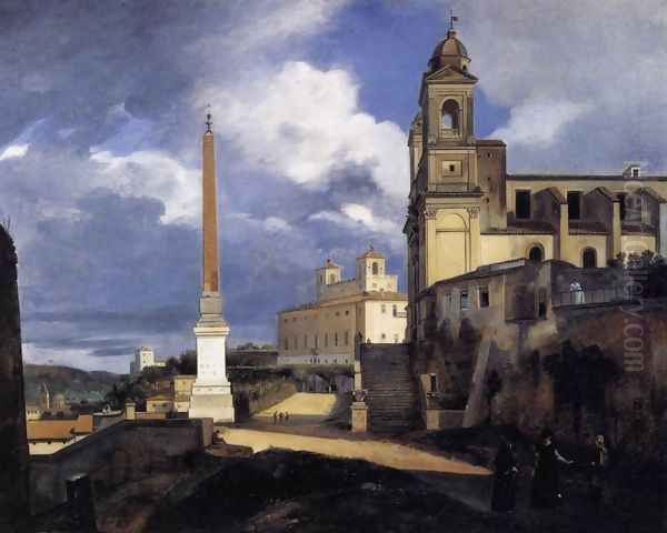S. Trinita dei Monti and the Villa Medici, Rome 1808 - view 1