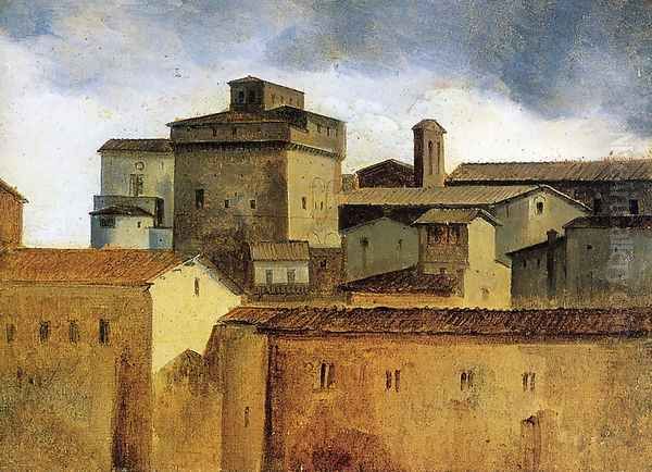 Rooofs of Rome with a Square Tower - view 1