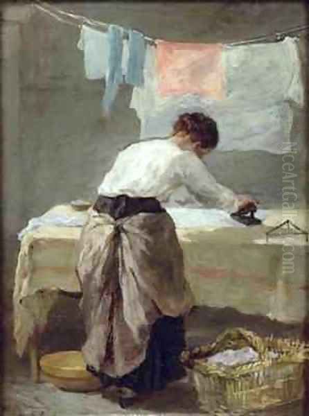 Woman Ironing - view 1