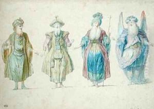 Theatrical Characters by Claude Gillot