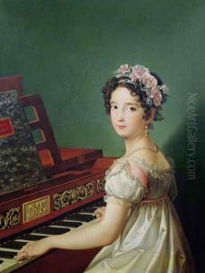 The Artists Daughter at the Clavichord by Zacarias Gonzalez Velazquez