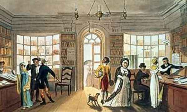The Library from Poetical Sketches of Scarborough - view 1
