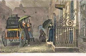 The Departure plate from Poetical Sketches of Scarborough thumbnail