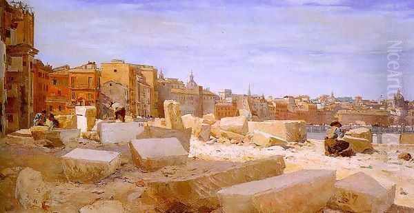 Stonebreakers at Lungotevere 1893 - view 1