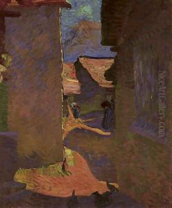 Viottola, 1911 (Dorfgasse) by Giovanni Giacometti