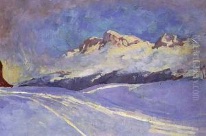 Winterlandschaft bei Maloja, 1917-18 by Giovanni Giacometti