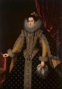 Portrait of Margarita Aldobrandini, Duchess of Parma by Bartolome Gonzalez Y Serrano