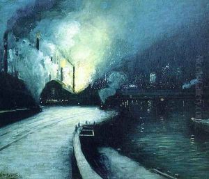 Industrial Scene, Pittsburgh 1928 by Aaron Harry Gorson