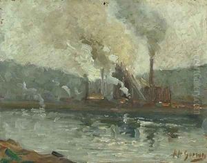 Factories Along the River two works by Aaron Harry Gorson