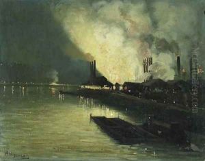 Factories at Night by Aaron Harry Gorson