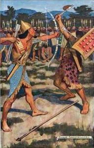 Senuhet Slays the Warrior of Tonu by Maurice William Greiffenhagen