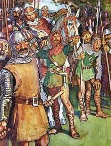 Locksley Stepped to the Appointed Station and Shot his Arrow by Maurice William Greiffenhagen
