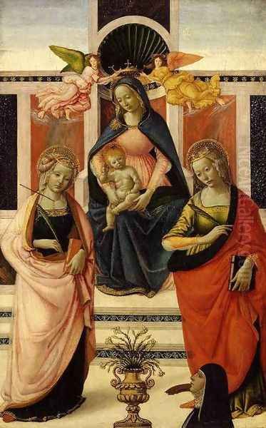 Virgin and Child Enthroned between St Ursula and St Catherine 1480s - view 1
