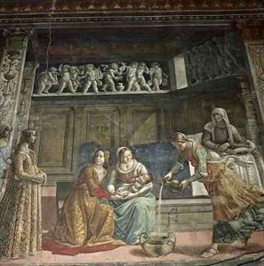 The Birth of the Virgin by Davide Ghirlandaio