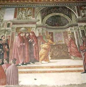 The Angel appearing to St Zacharias in the Temple by Davide Ghirlandaio