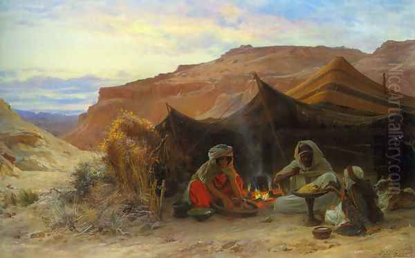 Bedouins in the Desert - view 1