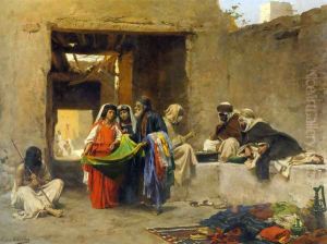 At The Souk by Eugene-Alexis Girardet