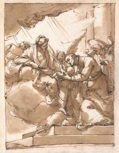 The Madonna and Child with Saint Gaetano of Thiene by Ubaldo Gandolfi