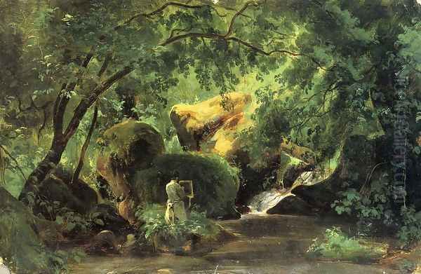 Forest Interior with an Artist, Civita Castellana - view 1