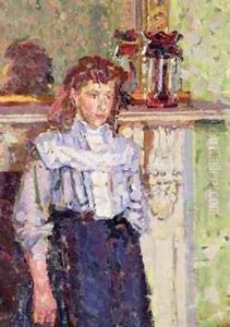Girl by a Mantelpiece by Harold Gilman