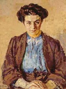 The Blue Blouse Portrait of Elene Zompolides
