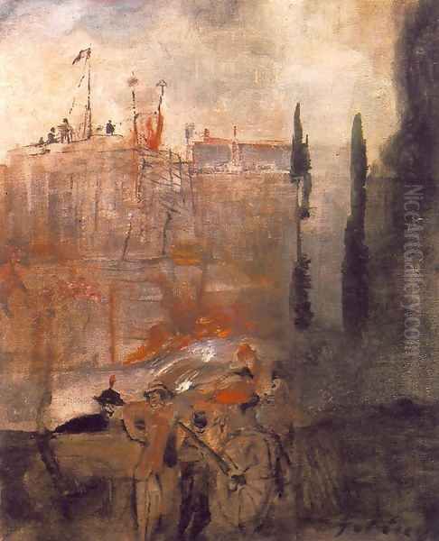 Siege of a Castle c. 1910 - view 1