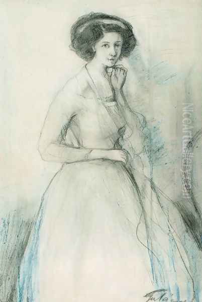 Woman in Long Robe - view 1