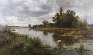 The Thames near Laleham Ferry by Alfred Glendening