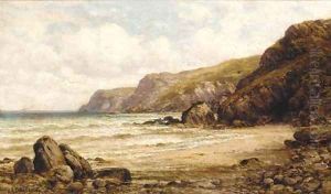 On the coast, near Salcombe, Devon by Alfred Glendening