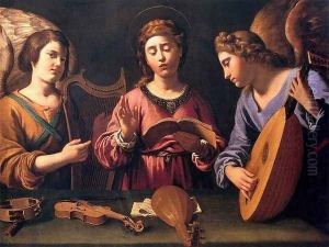 St Cecilia with Two Angels 1620-25 St Cecilia with Two Angels 1620-25