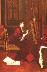 L'Artiste Dans L'Atelier by Jules Adolphe Goupil