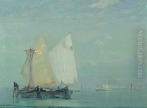 View of ships near Venice, 1918 by Oliver Dennett Grover