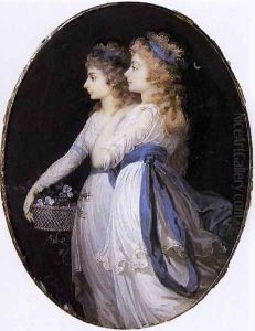 Georgiana, Duchess of Devonshire, with Lady Elizabeth Foster c. 1791 by Jean-Urbain Guerin