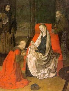 The Adoration of the Magi (detail) by Joos van Ghent