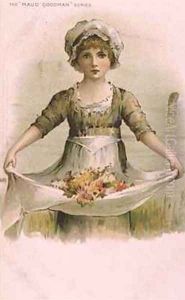 Little Girl with Flowers in her Apron Little Girl with Flowers in her Apron