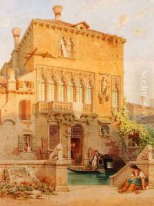 Haus Der Familie Moro-Othello, Venice by Eduard Gerhardt