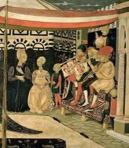 Left panel of the Adimari Cassone, c.1450