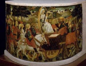 Triumph of Fame, inspired by Triumphs by Petrarch 1304-74 by Giovanni di ser Giovanni Guidi (see Scheggia)