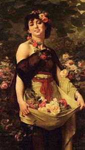 Clarence Rodolphe The Flower Girl by Boulanger Gustave