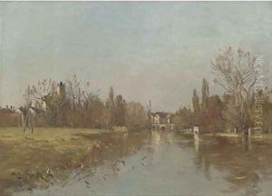 Au bord de la riviere by Jean Baptiste Antoine Guillemet