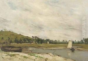 Paysage en environs de Moret-sur-Loing by Jean Baptiste Antoine Guillemet